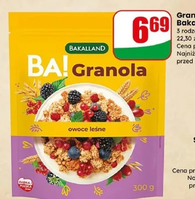Granola BA! 3 rodzaje promocja w Dino