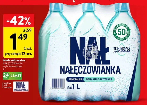 Woda mineralna promocja w Intermarche