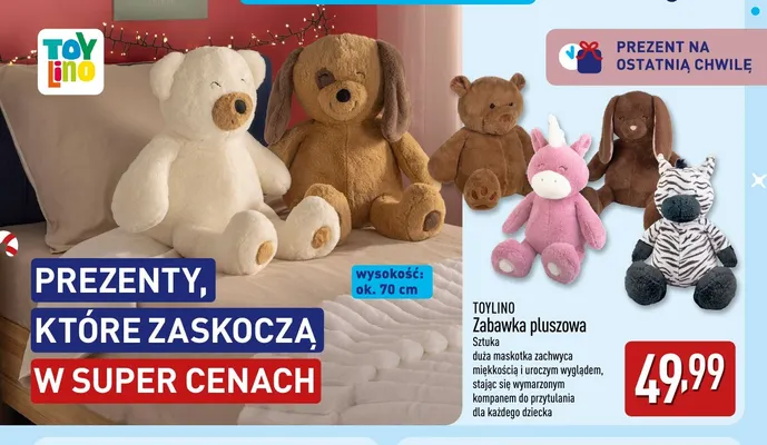 Zabawka pluszowa Toylino promocja w Aldi