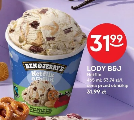 Lody Ben & Jerry's Netflix & Chilll'd promocja w Żabka
