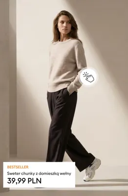 Sweter chunky z domieszką wełny promocja w Sinsay