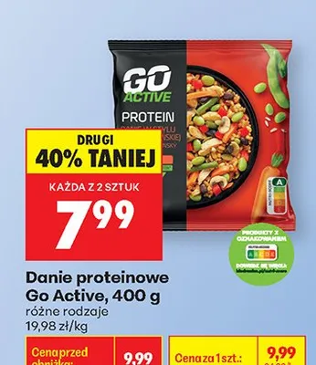 Danie proteinowe Go Active promocja w Biedronka