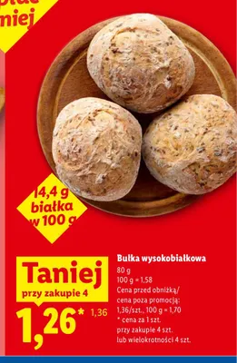 Bułka wysokobiałkowa promocja w Lidl
