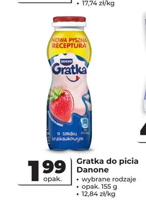 Jogurt pitny Gratka truskawkowa promocja w Odido