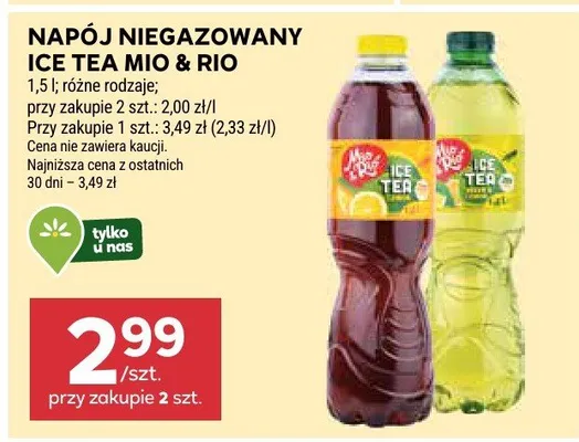 Napój niegazowany ice tea różne rodzaje promocja w Stokrotka