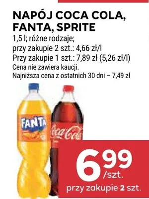 Napój Coca Cola, Fanta, Sprite promocja w Stokrotka