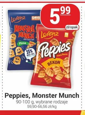 Chrupki Peppies Bacon promocja w Delikatesy Sezam