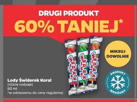 Lody Świderek Koral promocja w Netto