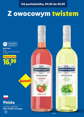 Wino Monte Santi Frizzante Mojito Moscato promocja w Lidl