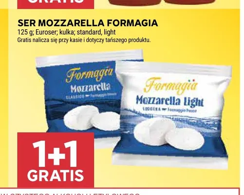 Ser Mozzarella Formagia Light promocja w Stokrotka
