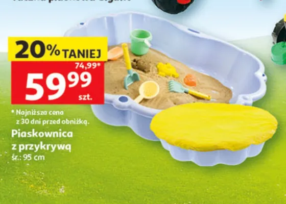 Piaskownica z przykrywą śr. 95cm promocja w Auchan
