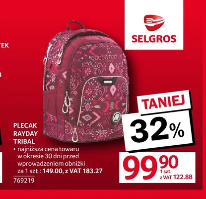 Plecak Rayday Tribal promocja w Selgros