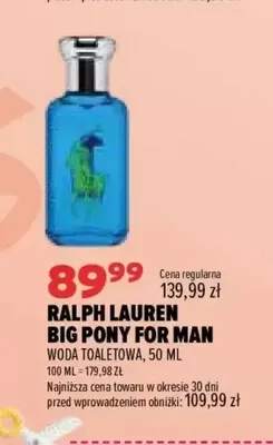 Woda toaletowa Ralph Lauren Big Pony for Man promocja w Drogerie Natura