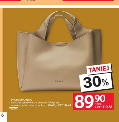 Torebka damska Keddo promocja w Selgros
