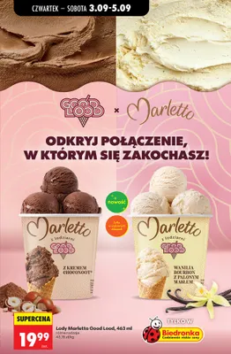 Lody Marletto Good Lood z kremem Choconoot promocja w Biedronka