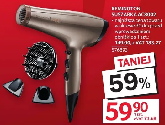 Suszarka AC8002 Remington promocja w Selgros