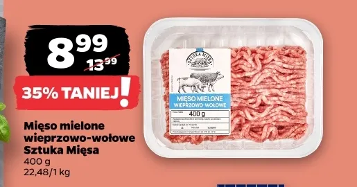 Mięso mielone wieprzowo-wołowe Sztuka Mięsa promocja w Netto
