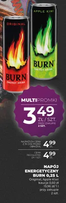 Napój energetyczny Burn Apple Kiwi promocja w Duży Ben