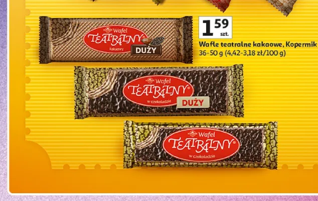 Wafel teatralny Kopernik w czekoladzie promocja w Auchan