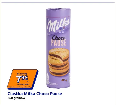Ciastka Milka Choco Pause promocja w Action