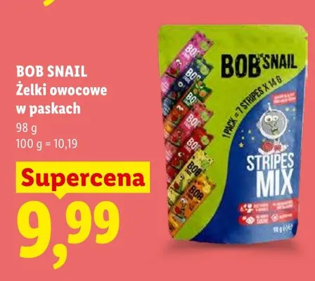 Żelki owocowe w paskach Bob Snail Stripes Mix promocja w Lidl