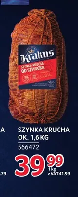 Szynka krucha od szwagra Krakus promocja w Selgros