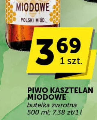 Piwo Kasztelan Miodowe butelka zwrotna promocja w Euro Sklep