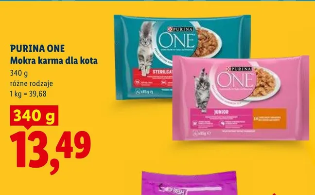 Mokra karma dla kota Junior Purina One 340g promocja w Lidl