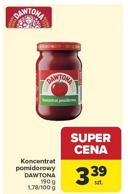 Koncentrat pomidorowy Dawtona promocja w Carrefour