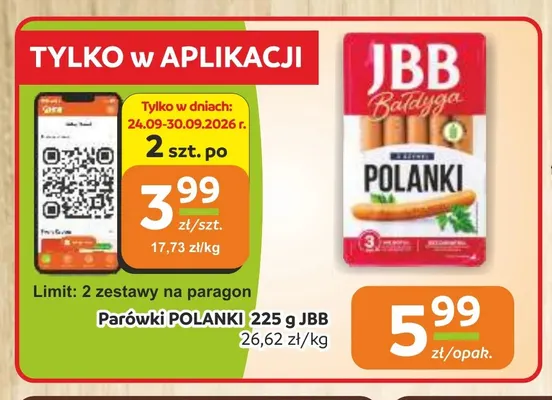 Parówki Polanki JBB promocja w Gama