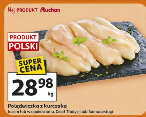 Polędwiczka z kurczaka luzem lub w opakowaniu promocja w Auchan