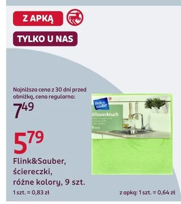 Ściereczki Flink&Sauber promocja w Rossmann