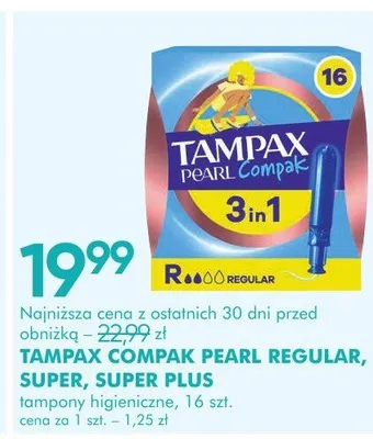 Tampony higieniczne promocja w Super-Pharm