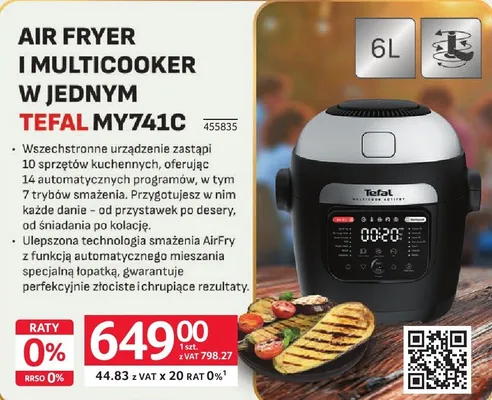 Air Fryer i Multicooker Tefal MY741C 6l promocja w Selgros