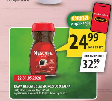 Kawa rozpuszczalna Nescafe Classic promocja w Arhelan