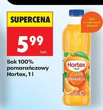 Sok 100% pomarańczowy promocja w Biedronka
