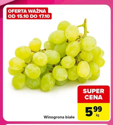 Winogrona białe promocja w Carrefour Market