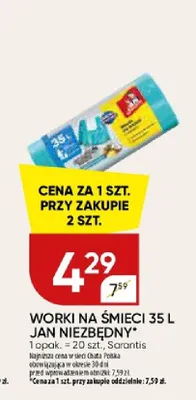 Worki na śmieci 35 l Jan Niezbędny promocja w Chata Polska
