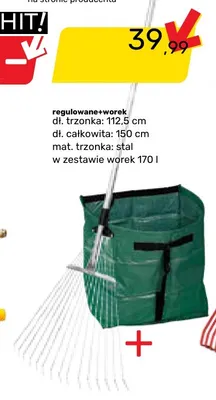 Grabie regulowane z workiem promocja w Bricomarche