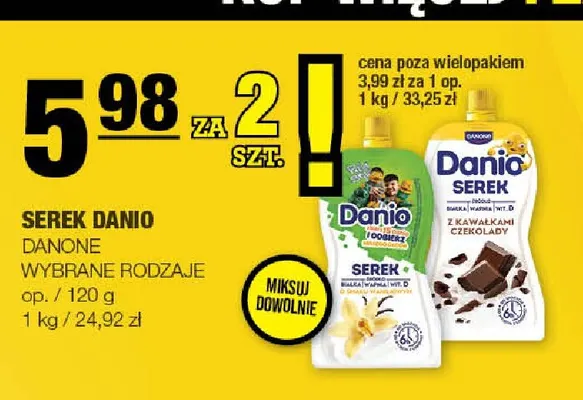 Serek Danio w saszetce promocja w SPAR