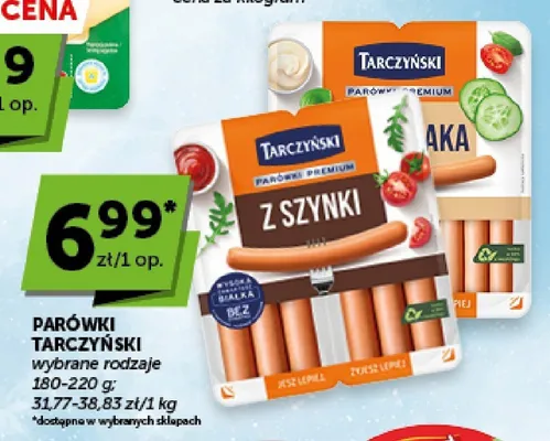 Parówki Premium z szynki Tarczyński promocja w Groszek