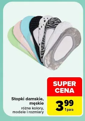 Stopki damskie męskie promocja w Carrefour