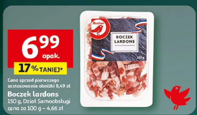 Boczek lardons promocja w Auchan