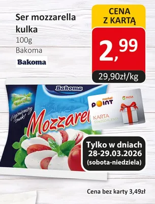 Ser mozzarella kulka promocja w Market Point