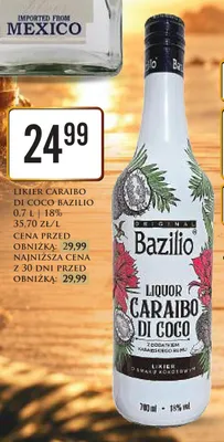 Likier Caraibo Di Coco Bazilio promocja w Dino