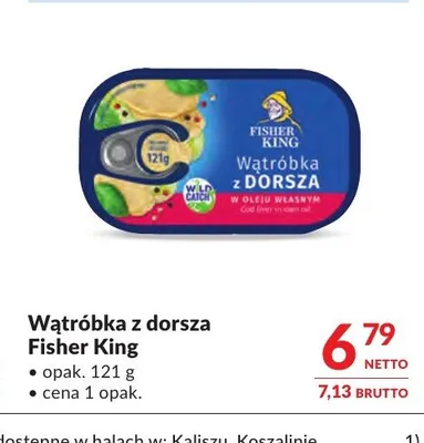 Wątróbka z dorsza Fisher King promocja w Makro