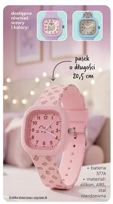 Zegarek na rękę Pusheen promocja w Biedronka