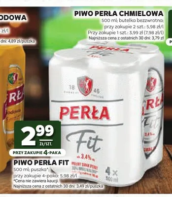 Piwo Perła Fit 4-pak 500 ml promocja w Stokrotka