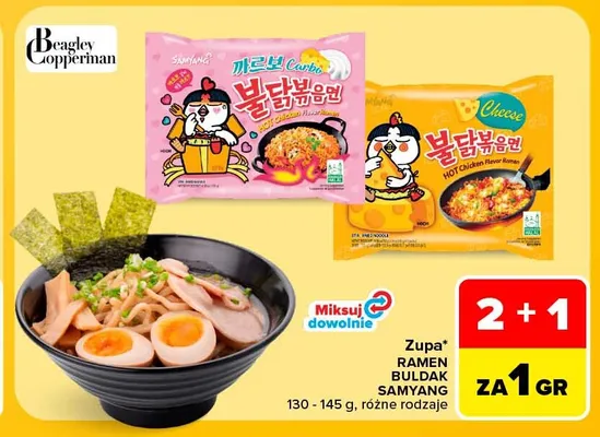 Zupa Ramen Buldak Carbonara Samyang promocja w Carrefour