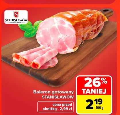 Baleron gotowany Stanisławów promocja w Carrefour